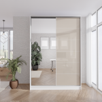 SZAFA PRZESUWNA 2D 100-180cm BIAŁA LUSTRO-LACOBEL - obrazek 7