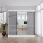 SZAFA PRZESUWNA MEWA 3D2L 150cm-250cm BIAŁA - obrazek 6