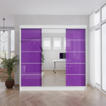 SZAFA PRZESUWNA MEWA 3D2L 150cm-250cm BIAŁA - obrazek 5