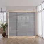 SZAFA PRZESUWNA MEWA LACOBEL 150cm-250cm DĄB WOTAN - obrazek 6