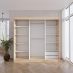 SZAFA PRZESUWNA MEWA LACOBEL 150cm-250cm DĄB WOTAN - obrazek 7