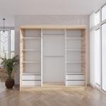 SZAFA PRZESUWNA MEWA LACOBEL 150cm-250cm DĄB WOTAN - obrazek 8